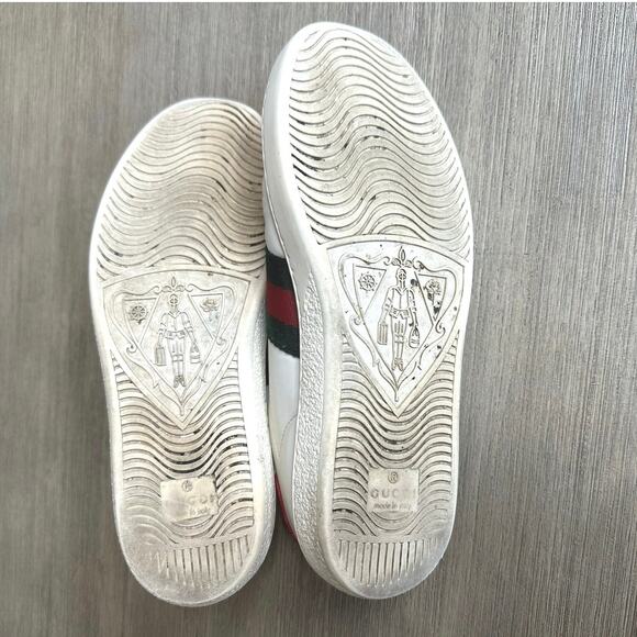 Gucci Ace Bee Embroidered Leather And Python women's Sneakers Size 36 MSRP $950 - Picture 9 of 15